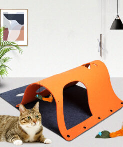 2 in 1 DIY Combined Cat Tunnel Toy Removable Felt Cat Nest House Puppy Ferrets Rabbit Play Dog Tunnel Tubes