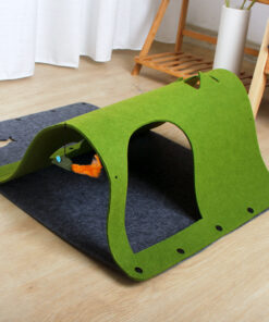 Alternative view of 2 in 1 DIY Combined Cat Tunnel Toy Removable Felt Cat Nest House Puppy Ferrets Rabbit Play Dog Tunnel Tubes