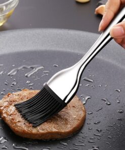 Silicon oil brush with stainless steel handle