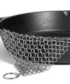 Alternative view of Silver Stainless Steel Cast Iron Cleaner Chainmail Scrubber Home Cookware Clean For Skillets Grill Pans