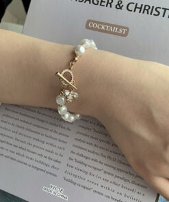 Alternative view of Classic Fashion Natural Stone Pearl Pendant Bracelet For Woman Exquisite New Lucky Cuff Bracelet Anniversary Gift Luxury Jewelry