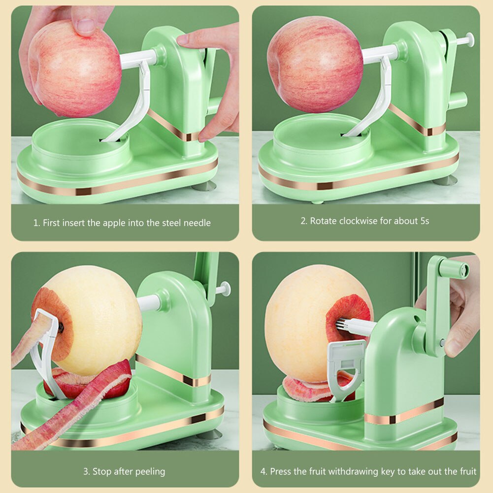 Apple Peeler Multifunction Rotary Fruit Peeler Manual Fruit Apple Peeler Machine With Cutting Apple Slicer  Kitchen Gadgets Tool