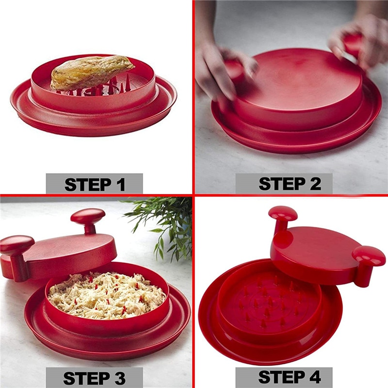 8inch Chicken Shredder Bowl Machine Shred Manual Meat Grind Non-skid Base Mat for Pulled Pork Beef Kitchen Gadgets Accessories