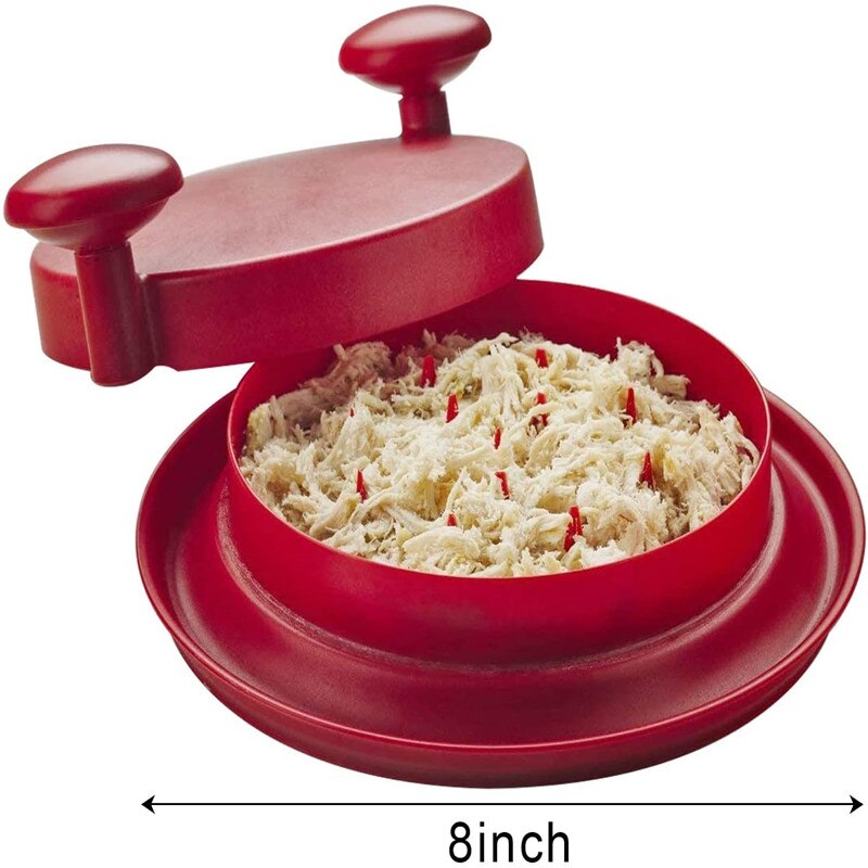 8inch Chicken Shredder Bowl Machine Shred Manual Meat Grind Non-skid Base Mat for Pulled Pork Beef Kitchen Gadgets Accessories