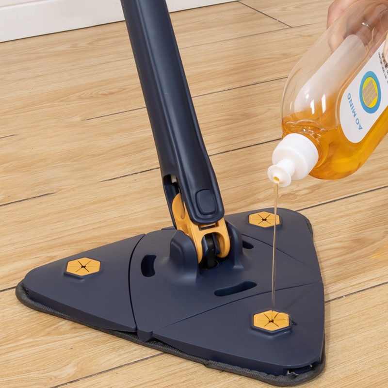 NEW-Multifunction Triangle Squeeze Mop 360° Rotatable Adjustable Floor Cleaning Mop 130CM Home Floor Windows Cleaning Tools