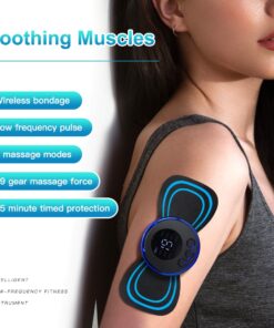 Alternative view of LCD Display EMS Neck Massage Electric Massager Cervical Neck Back Patch 8 Mode Pulse Muscle Stimulator Portable Relief Pain