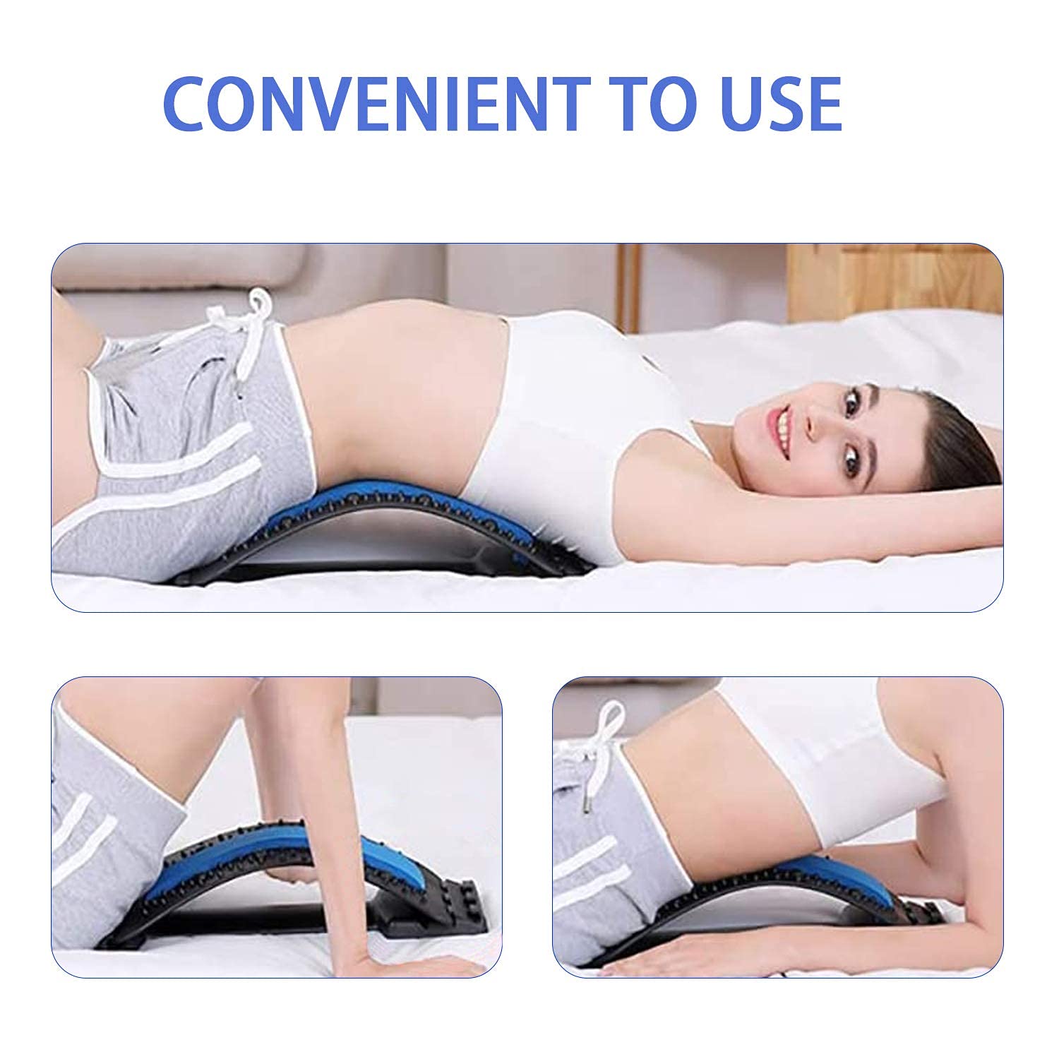 Back Stretcher Magnetotherapy Massage Tools Stretch Fitness Lumbar Support Relaxation Spine Pain Relief