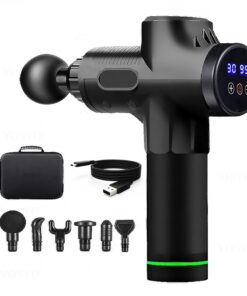 Fascial Massage Gun Electric Percussion Pistol Massager Body Neck Back Deep Tissue Muscle Relaxation Pain Relief Fitness
