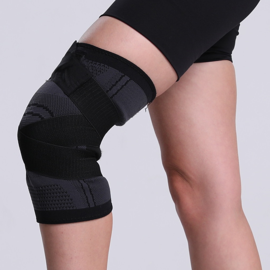 WorthWhile 1PC Sports Kneepad Men Pressurized Elastic Knee Pads Support Fitness Gear Basketball Volleyball Brace Protector