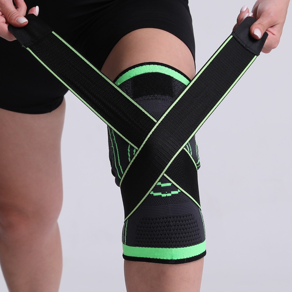 WorthWhile 1PC Sports Kneepad Men Pressurized Elastic Knee Pads Support Fitness Gear Basketball Volleyball Brace Protector