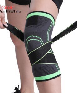 WorthWhile 1PC Sports Kneepad Men Pressurized Elastic Knee Pads Support Fitness Gear Basketball Volleyball Brace Protector