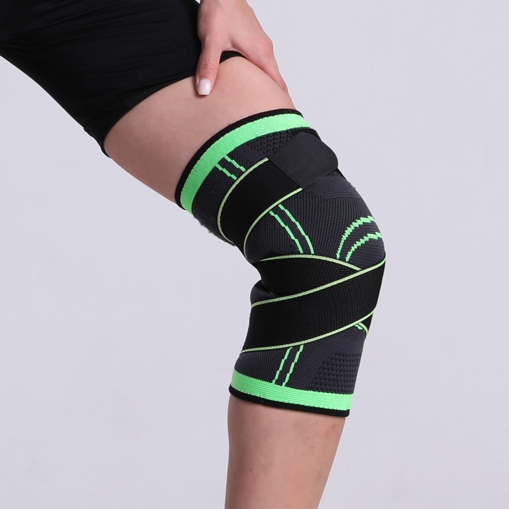 WorthWhile 1PC Sports Kneepad Men Pressurized Elastic Knee Pads Support Fitness Gear Basketball Volleyball Brace Protector