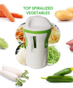 Alternative view of 1pc Heavy Duty Spiralizer Slicer Vegetable Spiral Slicer Cutter Zucchini Pasta Noodle Spaghetti Multifunctional Use