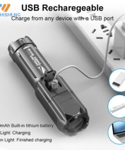 Alternative view of Powerful LED Flashlight 100000 Lumen Tactical Flashlights Rechargeable USB 18650 Waterproof Zoom Fishing Hunting LED Flashlight