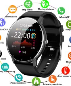 LIGE 2023 New Men Smart Watch Real-time Activity Tracker Heart Rate Monitor Sports Women Smart Watch Men Clock For Android IOS