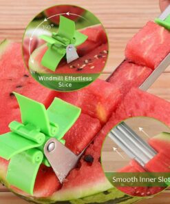 Alternative view of Stainless Steel Watermelon Cutter Windmill Shape Design Slicer Cutter Kitchen Gadgets Salad Fruit Slicer Cutter Tool