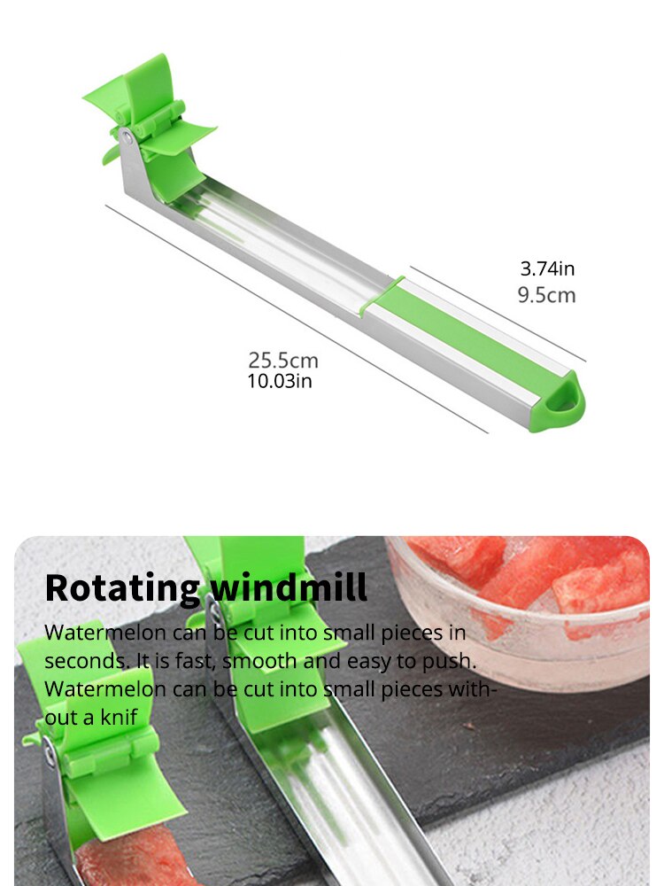 Stainless Steel Watermelon Cutter Windmill Shape Design Slicer Cutter Kitchen Gadgets Salad Fruit Slicer Cutter Tool