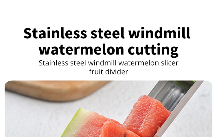 Stainless Steel Watermelon Cutter Windmill Shape Design Slicer Cutter Kitchen Gadgets Salad Fruit Slicer Cutter Tool