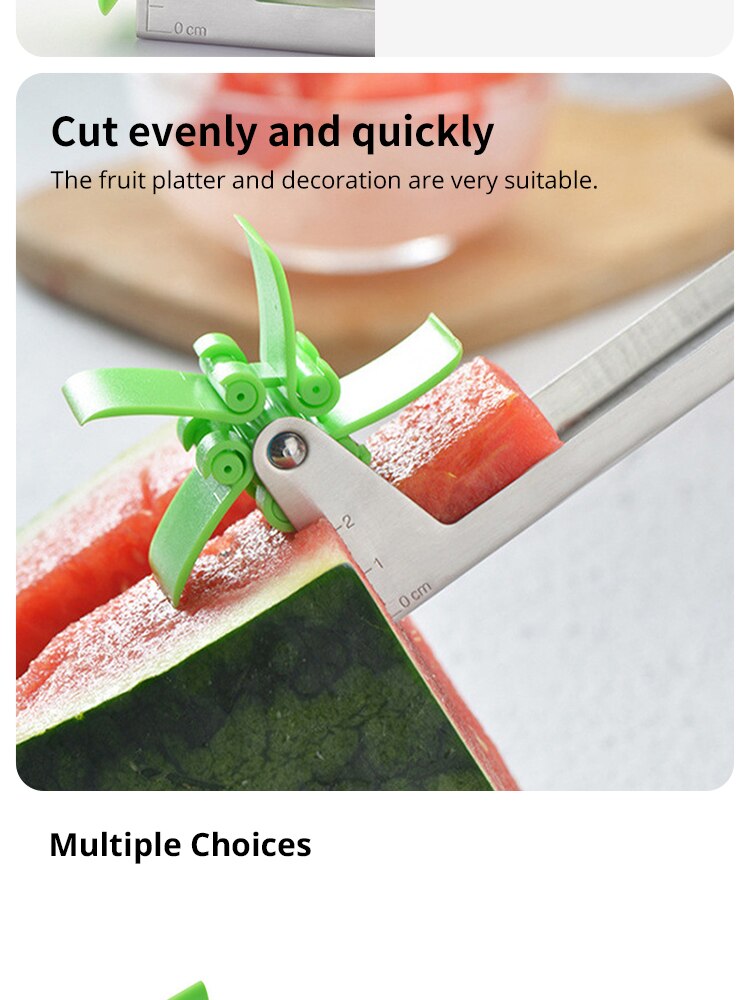 Stainless Steel Watermelon Cutter Windmill Shape Design Slicer Cutter Kitchen Gadgets Salad Fruit Slicer Cutter Tool