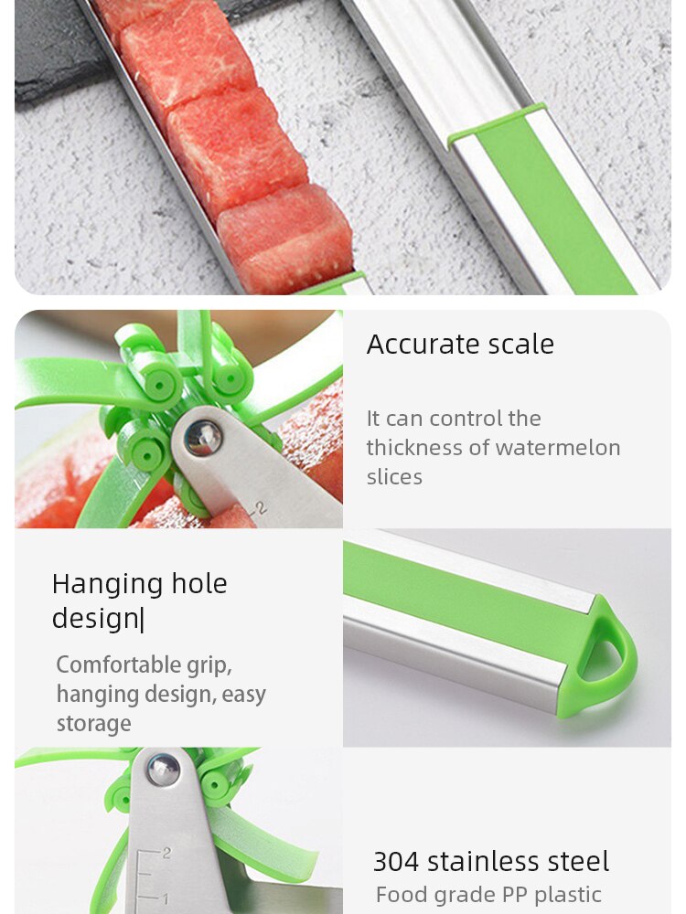 Stainless Steel Watermelon Cutter Windmill Shape Design Slicer Cutter Kitchen Gadgets Salad Fruit Slicer Cutter Tool