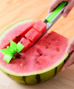 Alternative view of Watermelon Cutter Stainless Steel Windmill Design Cut Watermelon Kitchen Gadgets Salad Fruit Slicer Cutter Tool