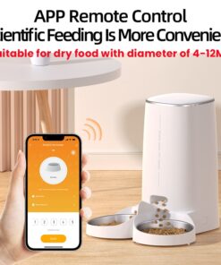 Alternative view of ROJECO Automatic Cat Feeder Pet Smart Cat Food Kibble Dispenser Remote Control WiFi Button Auto Feeder For Cats Dog Accessories