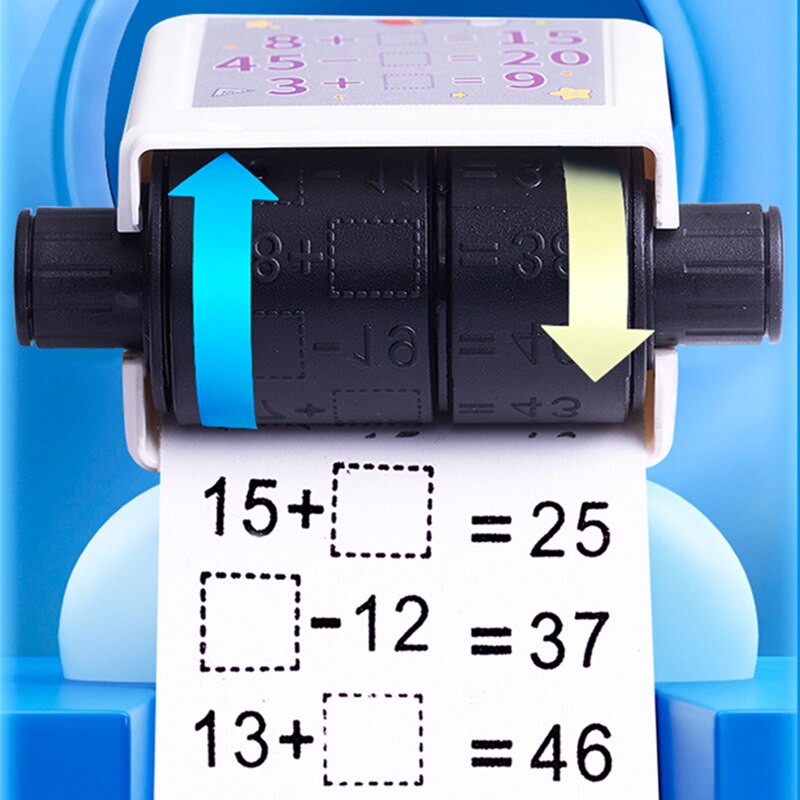 Math Roller Stamp Addition Subtraction Multiplication Division Practice Digital Type Mathematical Operation Stamp Pupils Teacher