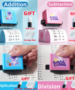 Math Roller Stamp Addition Subtraction Multiplication Division Practice Digital Type Mathematical Operation Stamp Pupils Teacher