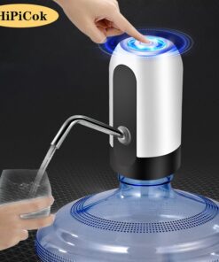 HiPiCok Water Bottle Pump 19 Liters USB Charging Automatic Electric Water Dispenser Pump Bottle Water Pump Auto Drink Dispenser