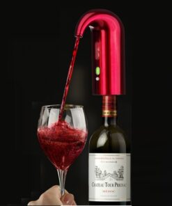 1Pcs Electric Wine Pourer Wine Aerator Portable Pourer Instant Wine Decanter Dispenser Pump One-Touch Automatic USB Rechargeable
