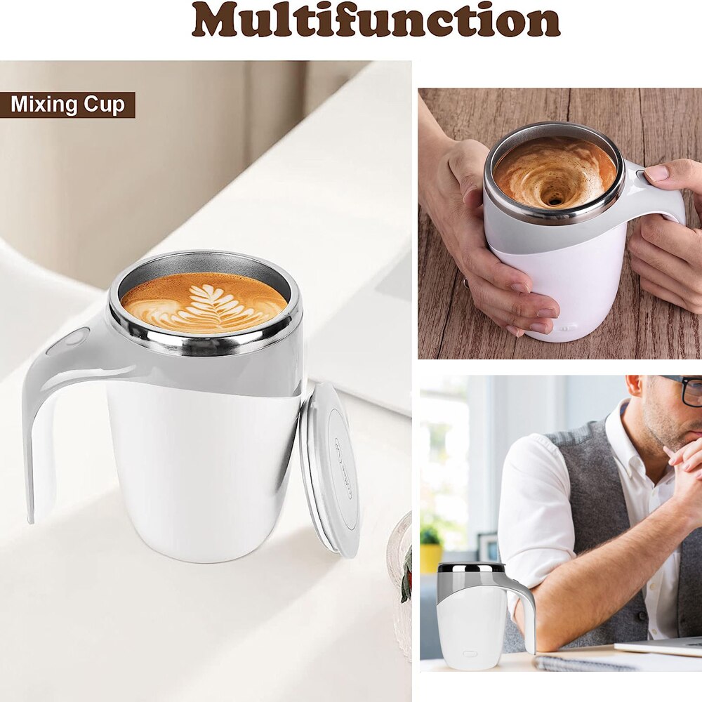 Automatic Stirring Magnetic Mug Rechargeable Model Stirring Coffee Cup Electric Stirring Cup Lazy Milkshake Rotating Cup