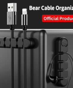 Alternative view of Cable Organizer Silicone USB Cable Winder Desktop Tidy Management Clips Cable Holder for Mouse Headphone Wire Organizer