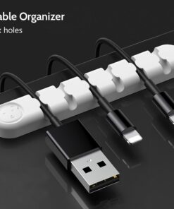 Cable Organizer Silicone USB Cable Winder Desktop Tidy Management Clips Cable Holder for Mouse Headphone Wire Organizer