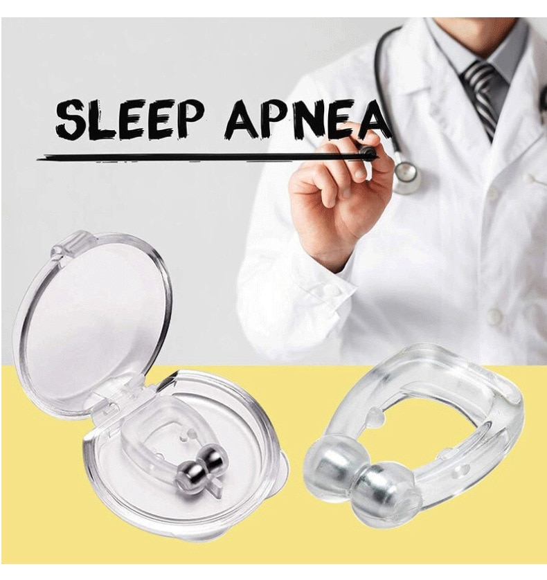 Magnetic Anti Snore Device Stop Snoring Nose Clip Easy Breathe Improve Sleeping Aid Apnea Guard Night Device With Case 1/2/4PCS