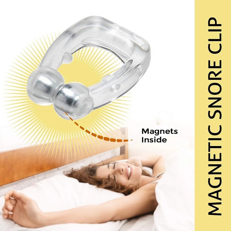 Magnetic Anti Snore Device Stop Snoring Nose Clip Easy Breathe Improve Sleeping Aid Apnea Guard Night Device With Case 1/2/4PCS