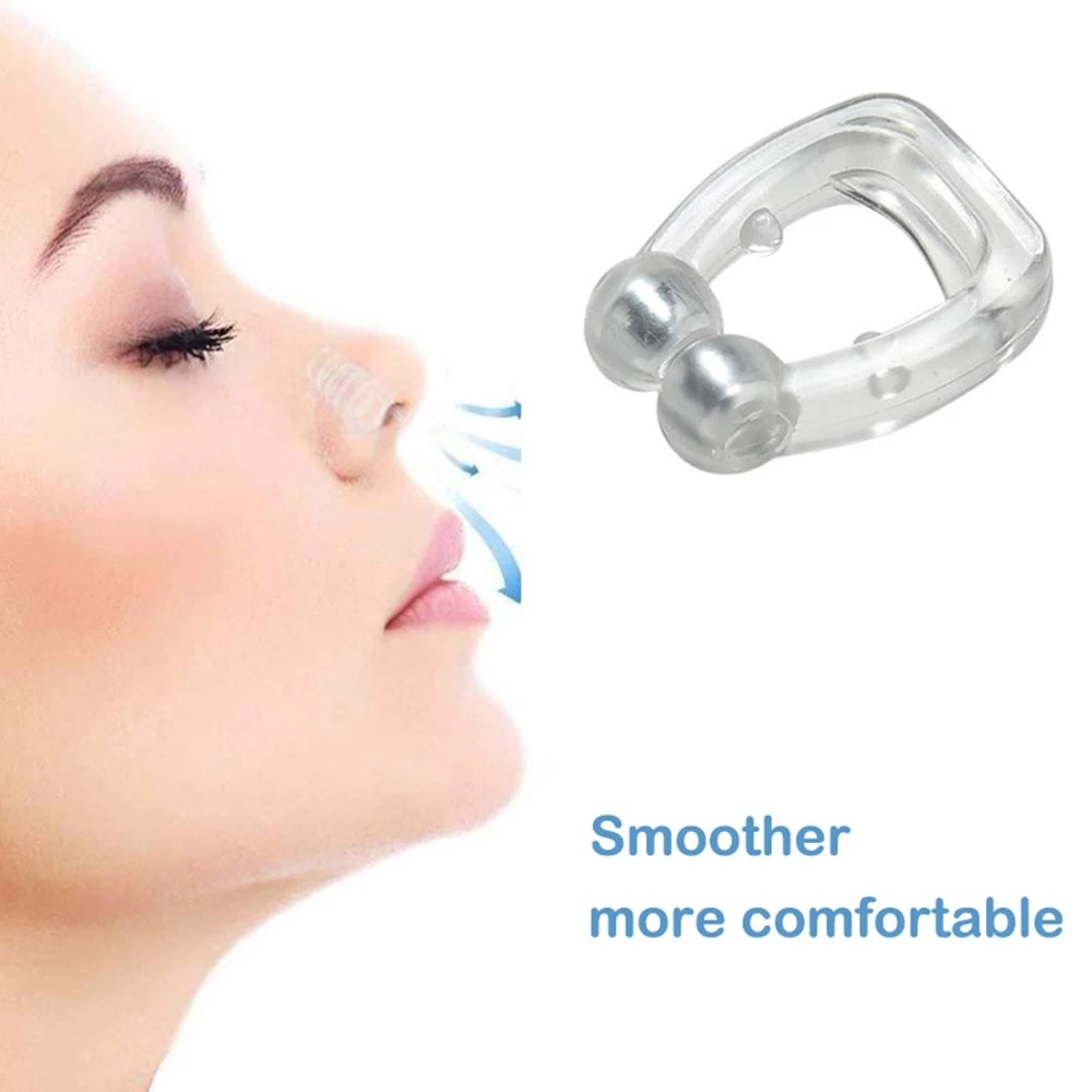 Magnetic Anti Snore Device Stop Snoring Nose Clip Easy Breathe Improve Sleeping Aid Apnea Guard Night Device With Case 1/2/4PCS