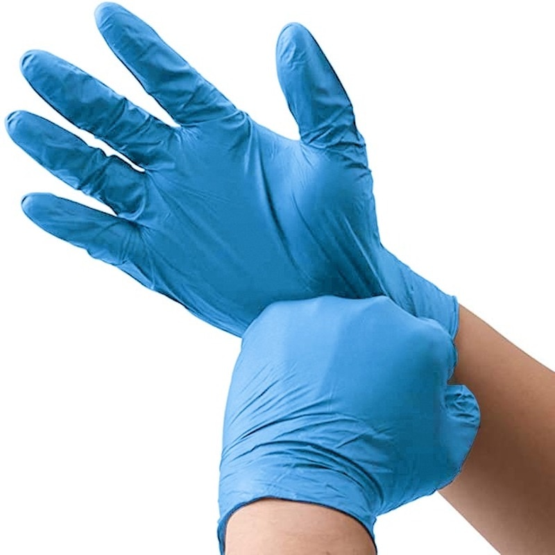 100PS Disposable Rubber Latex Nitrile Gloves Oil Resistant Puncture-Proof Pink Gloves for Labor Home Food Dental Use S/M/L