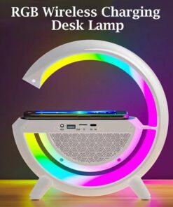 Multifunctional Wireless Charger Stand Pad with Speaker TF RGB Night Light Fast Charging Station for iPhone 11 12 13 14 Samsung