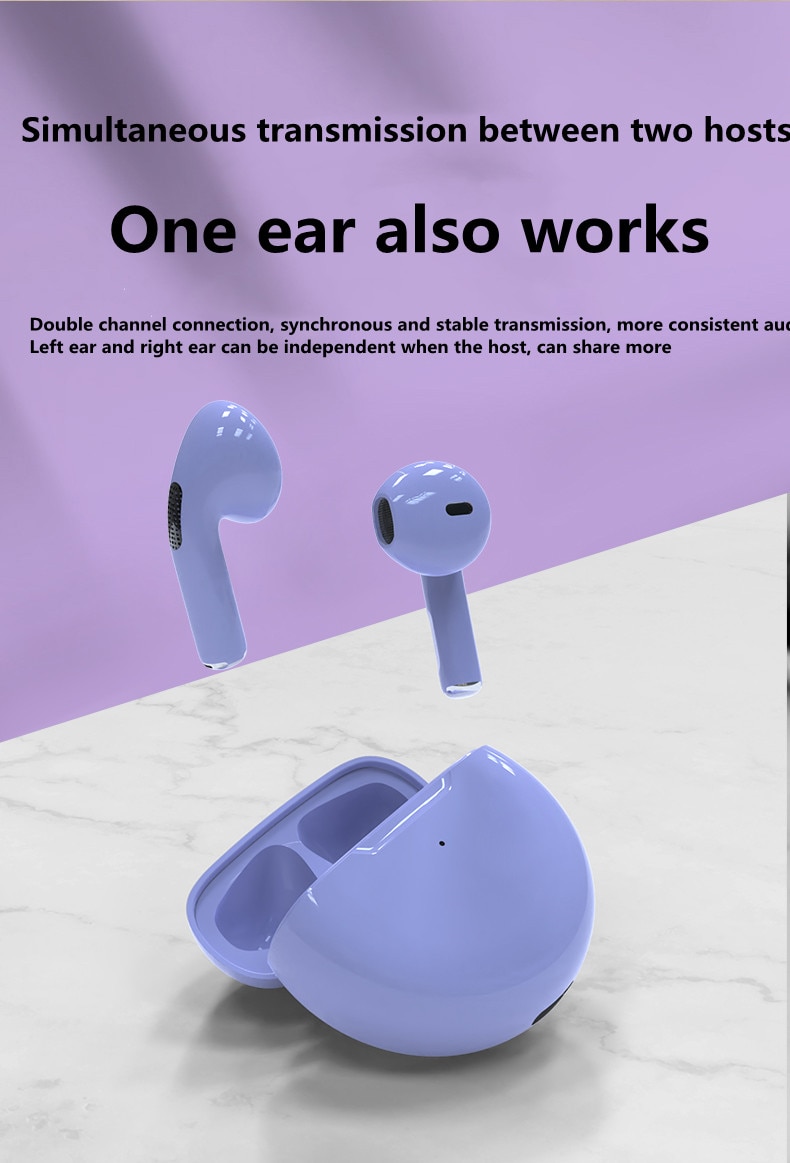 Original Pro6 TWS Touch Control Wireless Headphone Bluetooth 5.0 Earphones Sport Earbuds Music Headset For Iphone Xiaomi phones