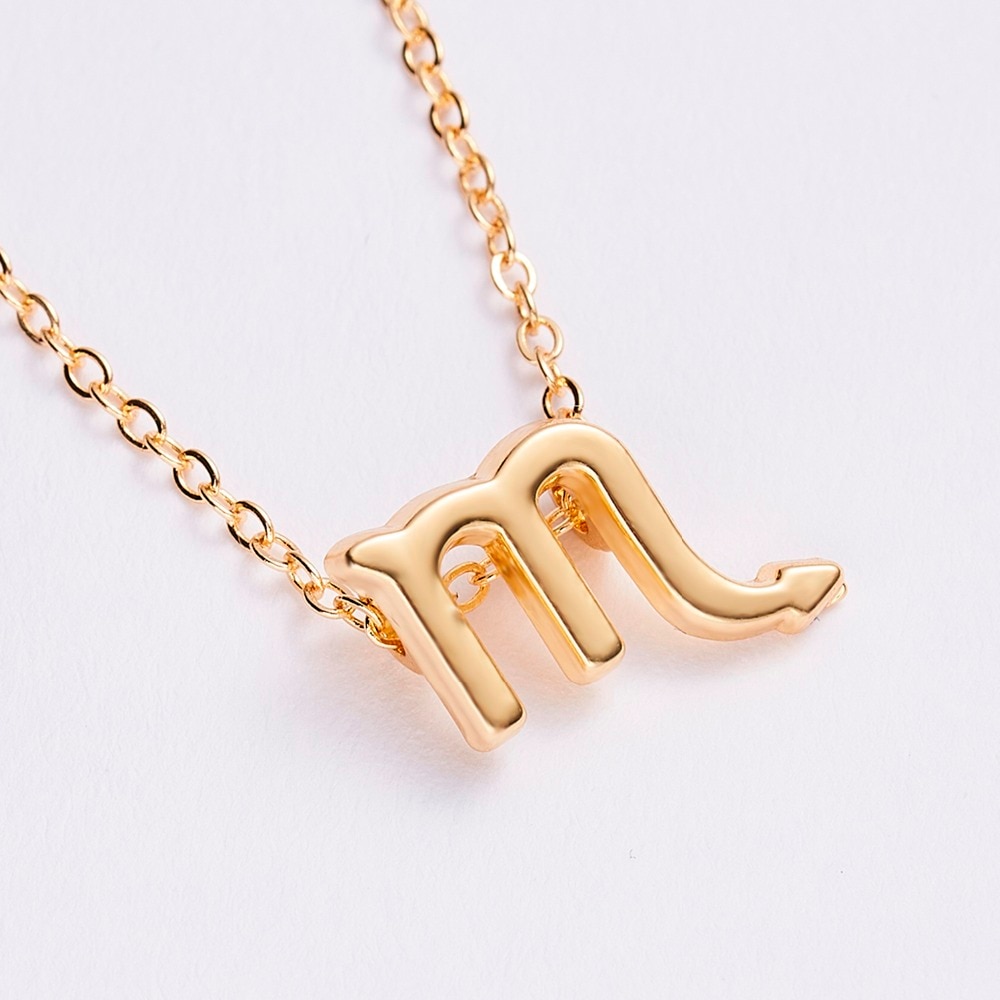 Women's Elegant Zodiac Sign Pendant Necklace