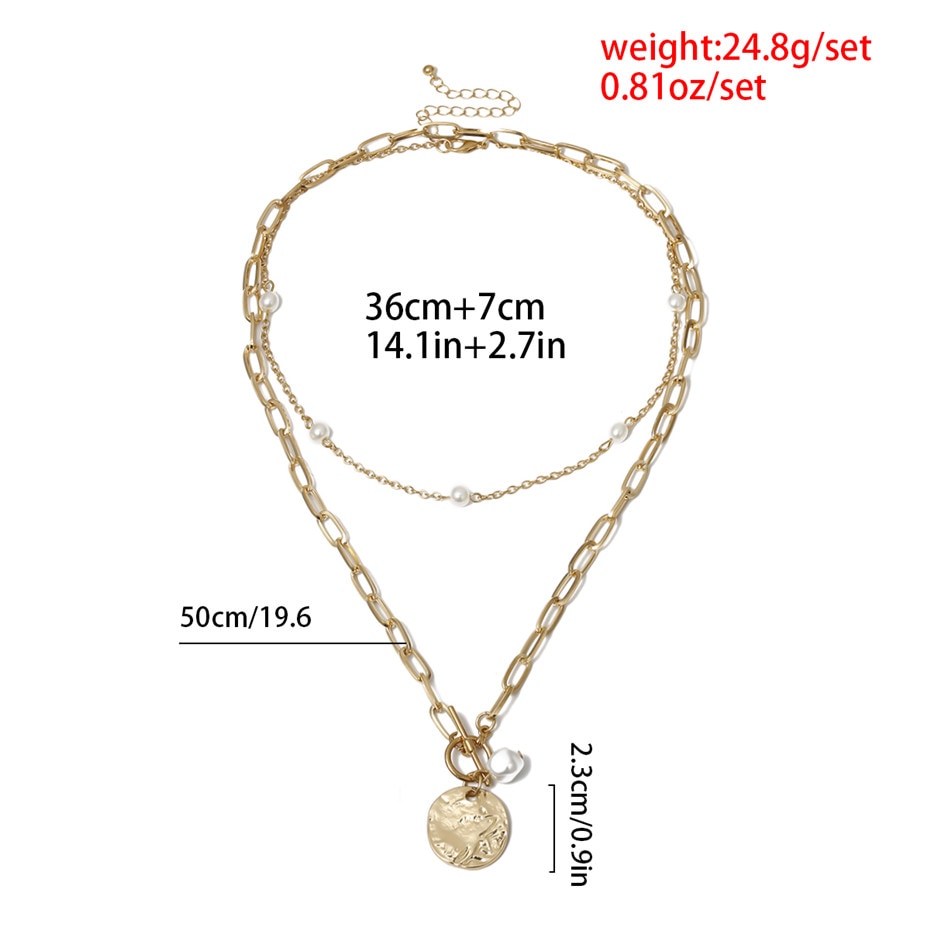 Women's Baroque Pearl Coin Pendant