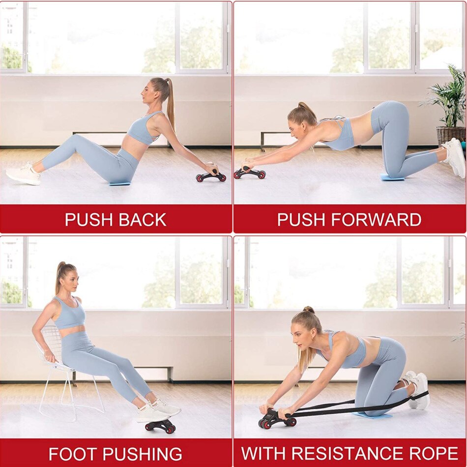 4 Wheels Ab Roller for Core Workout