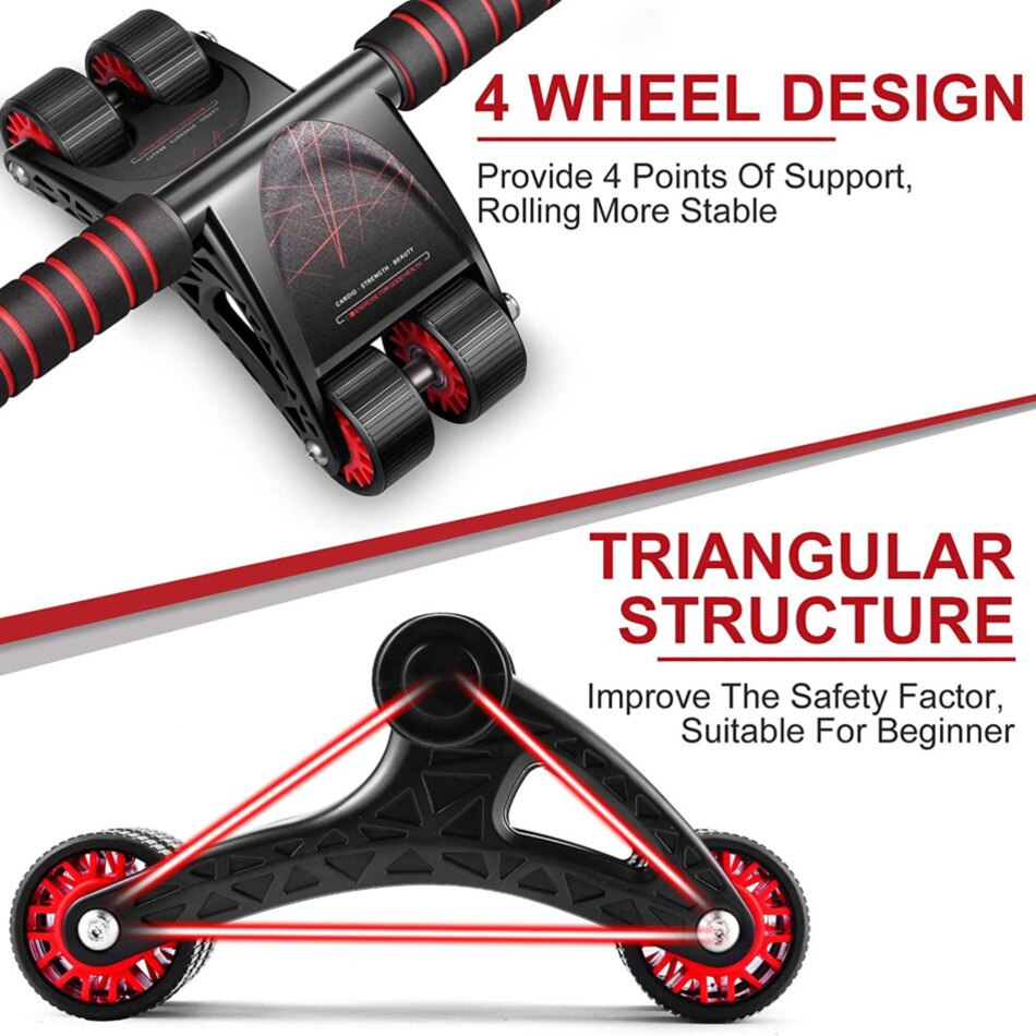 4 Wheels Ab Roller for Core Workout