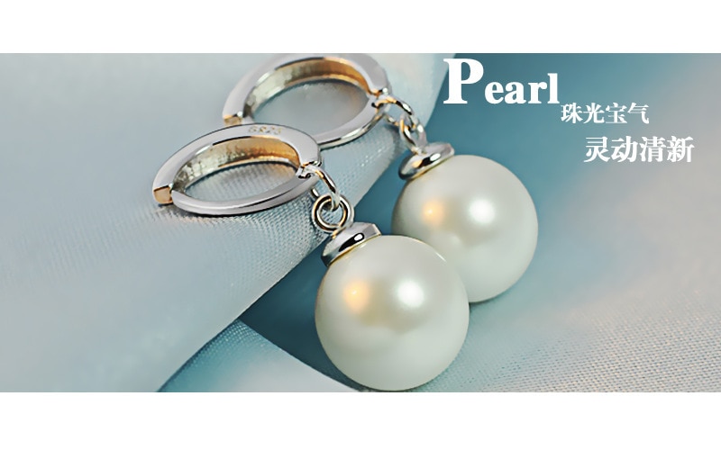 LByzHan 2020 Pearl Earrings Genuine Natural Freshwater Pearl 925 Sterling Silver Earrings Pearl Jewelry For Wemon Wedding Gift