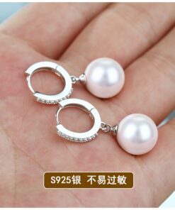 Alternative view of LByzHan 2020 Pearl Earrings Genuine Natural Freshwater Pearl 925 Sterling Silver Earrings Pearl Jewelry For Wemon Wedding Gift