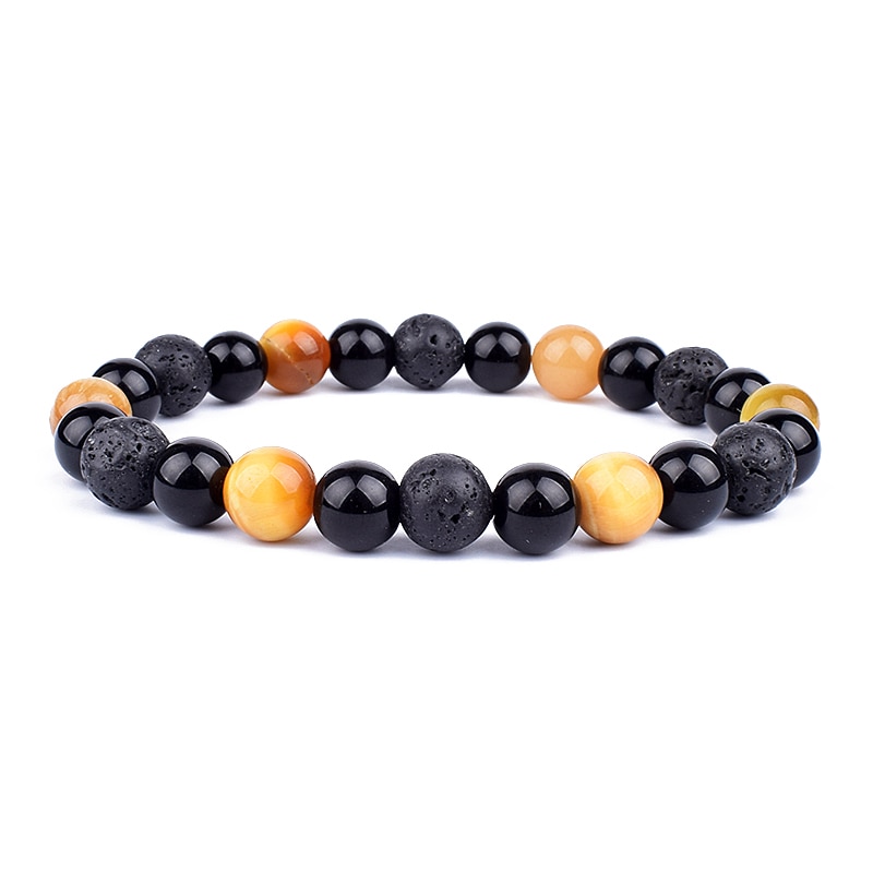 Natural Black Obsidian Hematite Tiger Eye Beads Bracelets Men for Magnetic Health Protection Women Soul Jewelry Pulsera Hombre