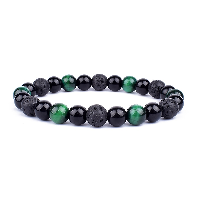 Natural Black Obsidian Hematite Tiger Eye Beads Bracelets Men for Magnetic Health Protection Women Soul Jewelry Pulsera Hombre