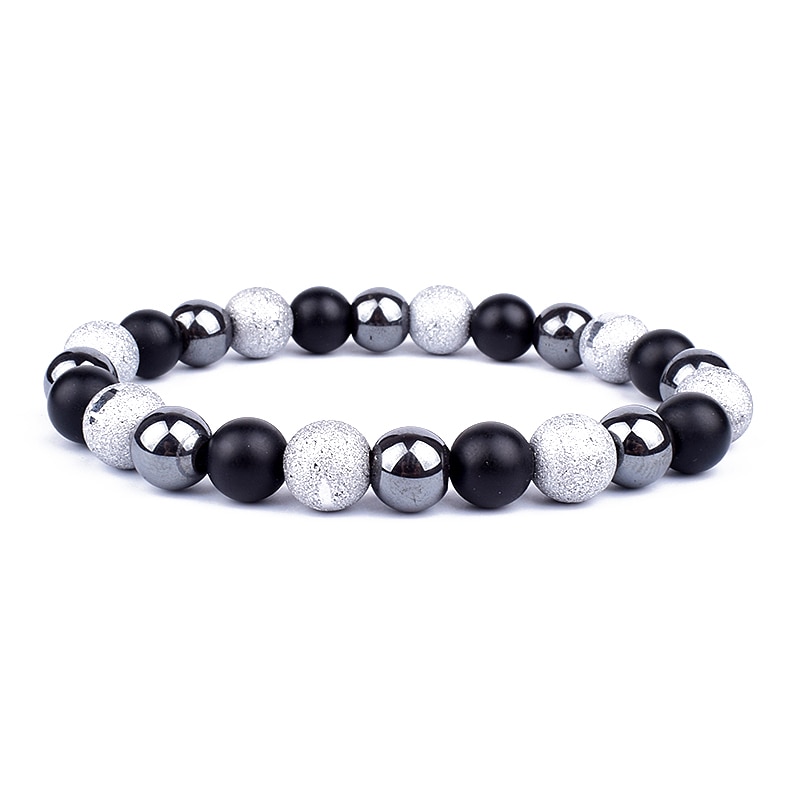 Natural Black Obsidian Hematite Tiger Eye Beads Bracelets Men for Magnetic Health Protection Women Soul Jewelry Pulsera Hombre