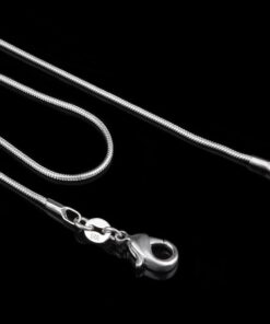 Alternative view of 925 sterling silver necklace women, silver fashion jewelry Snake Chain 1mm Necklace 16 18 20 22 24"