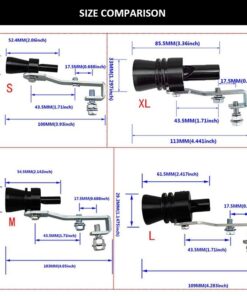 Alternative view of XL Size Black Turbo Sound Whistle for Vehicle Refit Device Exhaust Pipe Car Turbmuffler Universal Sound Simulator Car